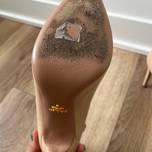 Prada Tan Leather Stiletto Heels - Picture 3 of 8